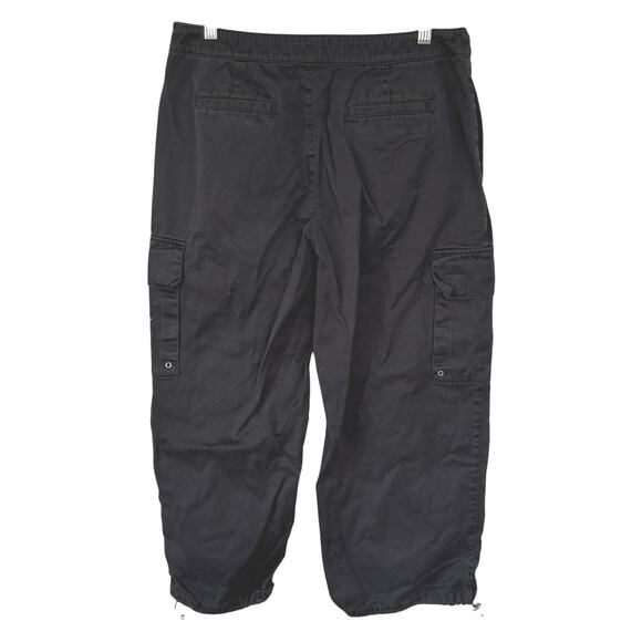 Vintage Y2K Liz Claiborne Black Cargo Tactical Grunge Gorpcore Cotton Pants 12 - Picture 3 of 11